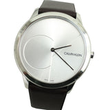  Shop Authentic Calvin Klein Minimal Silver Dial Brown Leather Strap Watch for Men - K3M211G6 - Luxxuri