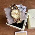  Shop Authentic Michael Kors Nini Three Hand Gold Dial Gold Steel Strap Watch For Women - MK3235 - Luxxuri