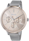  Shop Authentic Hugo Boss Symphony Brown Dial Silver Mesh Bracelet Watch for Women - 1502423 - Luxxuri