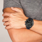  Shop Authentic Hugo Boss Grand Prix Black Dial Black Leather Strap Watch for Men - 1513474 - Luxxuri