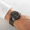 Shop Authentic Armani Exchange Chronograph Black Dial Black Steel Strap Watch For Men - AX2429 - Luxxuri