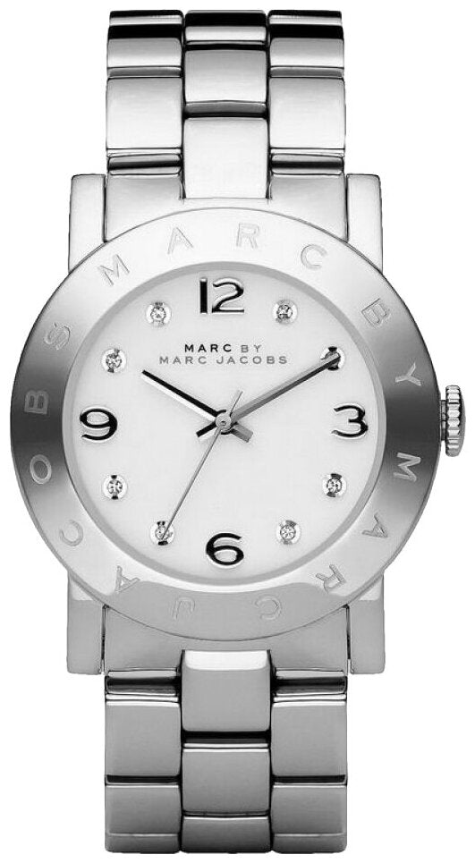  Shop Authentic Marc Jacobs Amy Silver Dial Silver Steel Strap Watch for Women - MBM3181 - Luxxuri