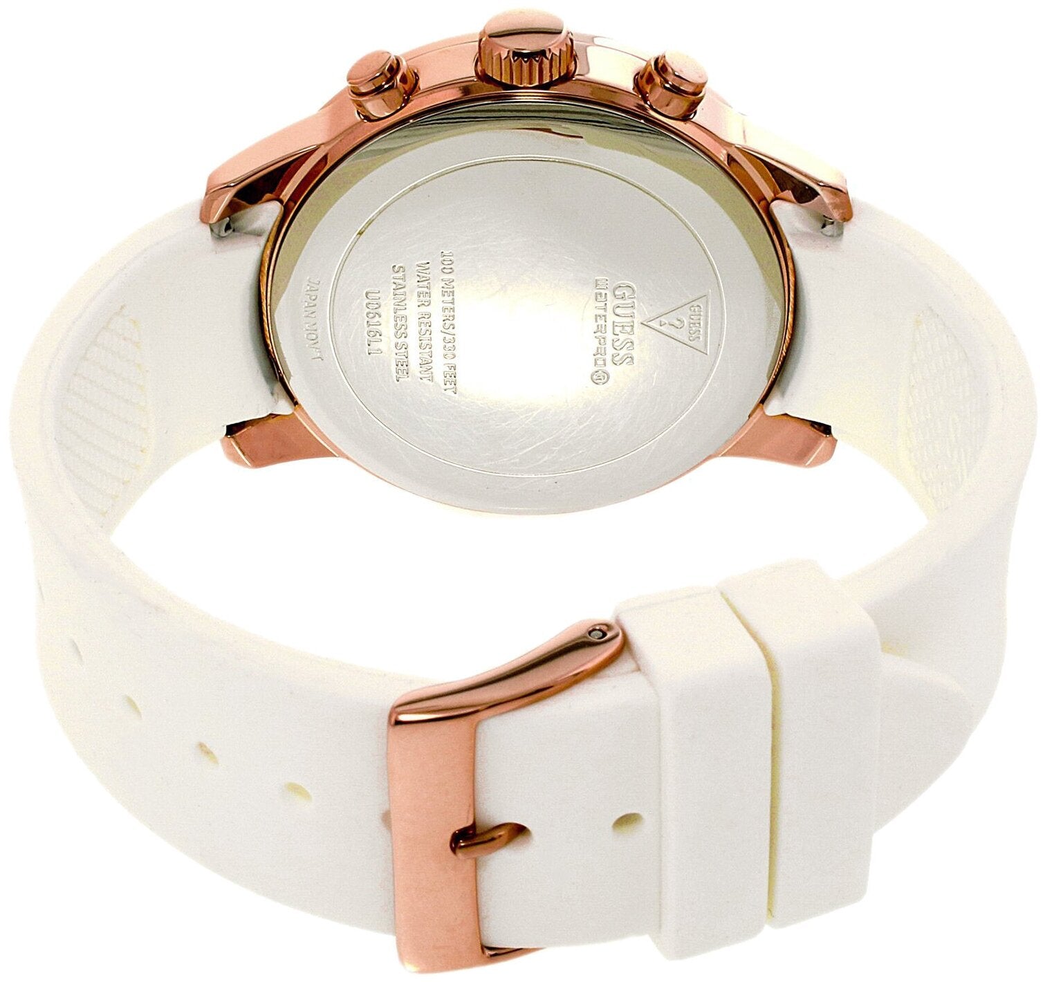  Shop Authentic Guess Sport White Dial White Rubber Strap Watch For Women - W0616L1 - Luxxuri