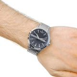  Shop Authentic Armani Exchange Hampton Chronograph Blue Dial Silver Steel Strap Watch For Men - AX2132 - Luxxuri