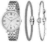  Shop Authentic Fossil Jacqueline White Dial Silver Steel Strap Watch for Women - ES3698 - Luxxuri