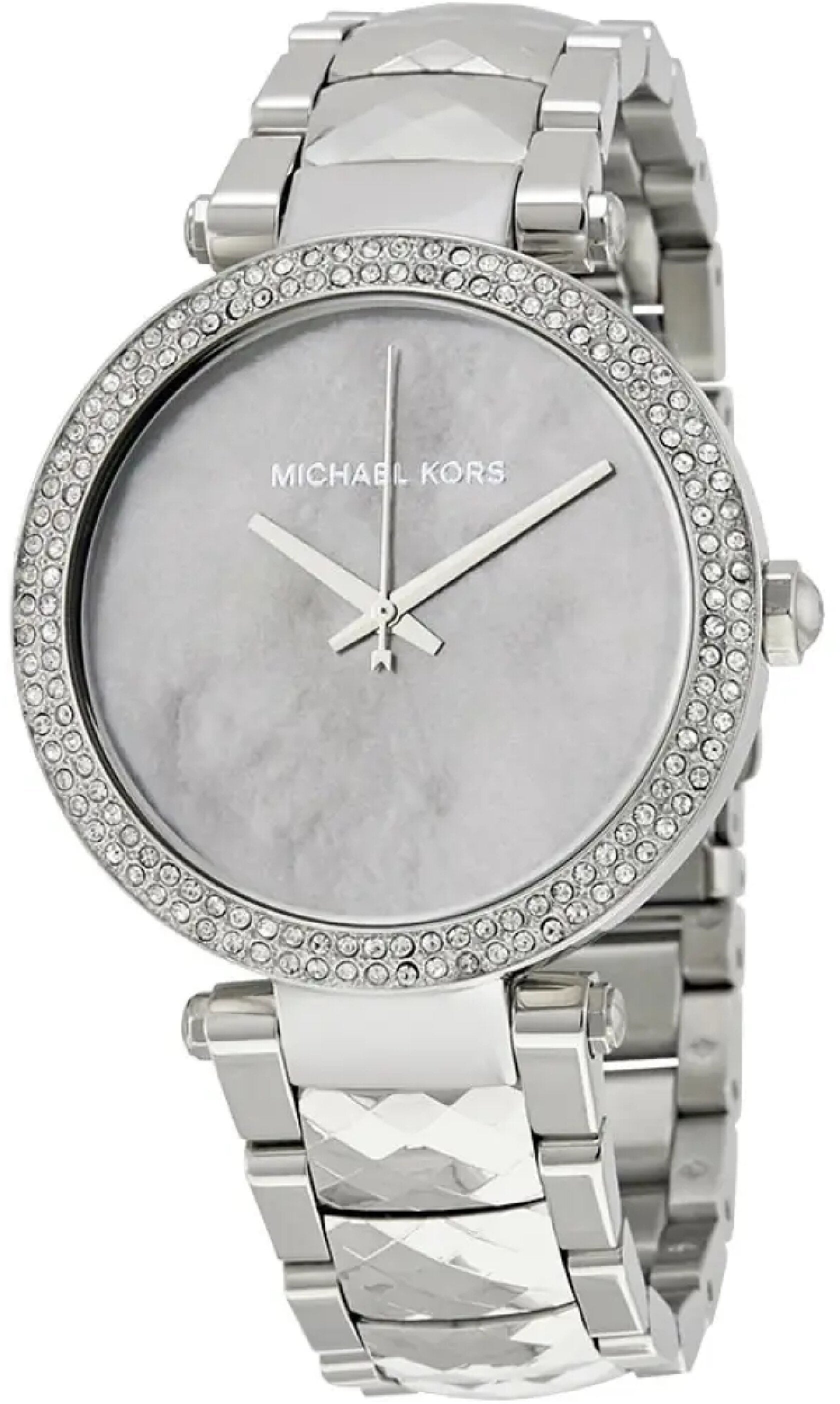  Shop Authentic Michael Kors Parker Mother of Pearl Silver Steel Strap Watch for Women - MK6424 - Luxxuri