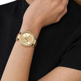  Shop Authentic Michael Kors Parker Three Hand Gold Dial Brown Leather Strap Watch For Women - MK2973 - Luxxuri