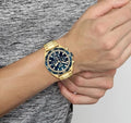  Shop Authentic Hugo Boss Energy Chronograph Blue Dial Gold Steel Strap Watch For Men - 1513973 - Luxxuri