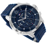  Shop Authentic Tommy Hilfiger Luca Chronograph Blue Dial Blue Silicone Strap Watch For Men - 1710489 - Luxxuri
