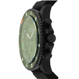 Shop Authentic Emporio Armani Diver Chronograph Quartz Green Dial Black Silicon Strap Watch For Men - AR11463 - Luxxuri