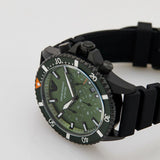  Shop Authentic Emporio Armani Diver Chronograph Quartz Green Dial Black Silicon Strap Watch For Men - AR11463 - Luxxuri