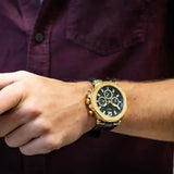  Shop Authentic Guess Edge Chronograph Green Dial Black Leather Strap Watch For Men - GW0492G3 - Luxxuri