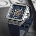  Shop Authentic Guess Leo Chronograph Navy Blue Dial Blue Silicone Strap Watch For Men - GW0637G1 - Luxxuri