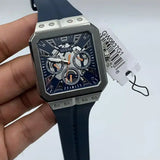  Shop Authentic Guess Leo Chronograph Navy Blue Dial Blue Silicone Strap Watch For Men - GW0637G1 - Luxxuri