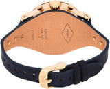  Shop Authentic Fossil Original Boyfriend Chronograph White Dial Navy Blue Leather Strap Watch for Women - ES3838 - Luxxuri