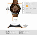  Shop Authentic Fossil Townsman Automatic Black Dial Brown Leather Strap Watch for Men - ME3155 - Luxxuri