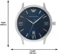  Shop Authentic Emporio Armani Giovanni Quartz Blue Dial Silver Steel Strap Watch For Men - AR11227 - Luxxuri