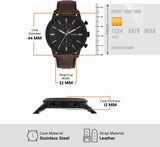  Shop Authentic Fossil Townsman Chronograph Black Dial Brown Leather Strap Watch for Men - FS5437 - Luxxuri