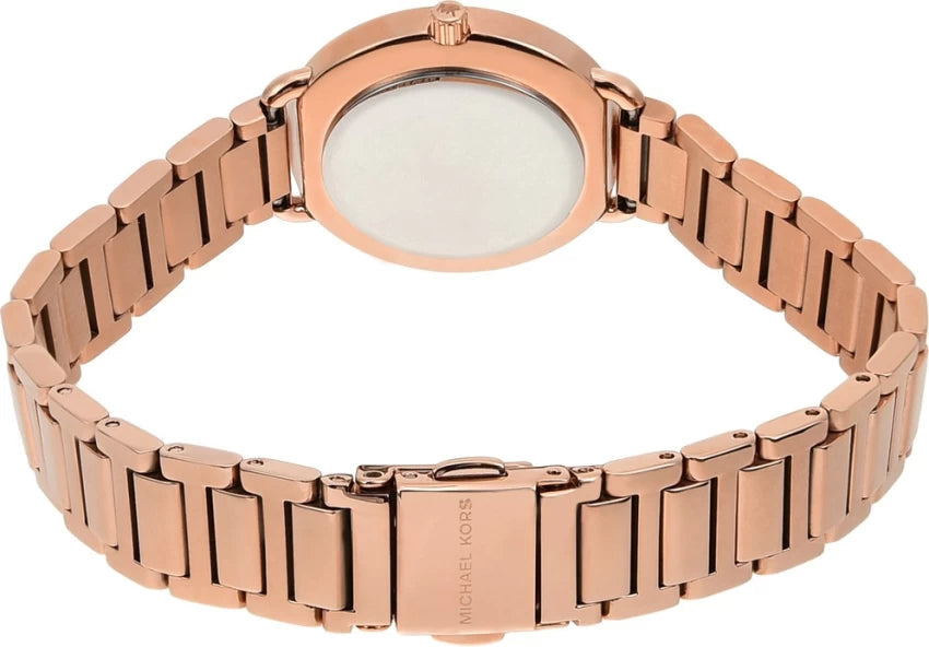  Shop Authentic Michael Kors Portia Analog Quartz Rose Gold Dial Rose Gold Steel Strap Watch For Women - MK3839 - Luxxuri