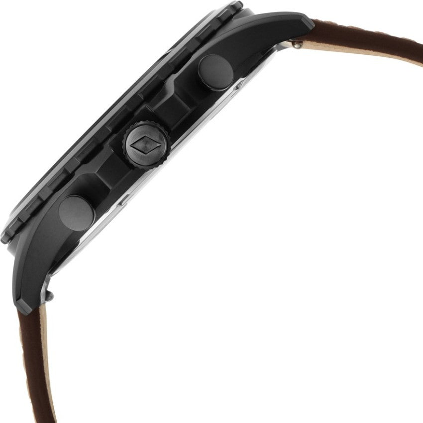  Shop Authentic Fossil Forrester Chronograph Black Dial Brown Leather Strap Watch for Men - FS5608 - Luxxuri