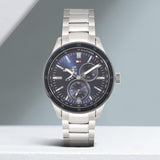  Shop Authentic Tommy Hilfiger Austin Blue Dial Silver Steel Strap Watch for Men - 1791640 - Luxxuri