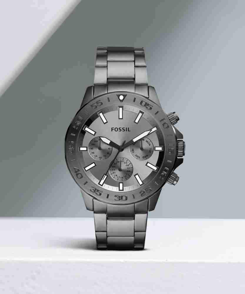  Shop Authentic Fossil Bannon Multifunction Chronograph Grey Dial Grey Steel Strap Watch for Men - BQ2491 - Luxxuri