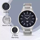  Shop Authentic Emporio Armani Renato Quartz Black Dial Silver Steel Strap  Watch For Men - AR11118 - Luxxuri
