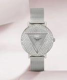  Shop Authentic Guess Iconic Diamonds Silver Dial Silver Mesh Bracelet Watch For Women - GW0477L1 - Luxxuri
