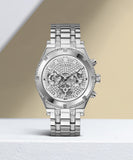  Shop Authentic Guess Continental Silver Dial Silver Steel Strap Watch for Men - GW0261G1 - Luxxuri