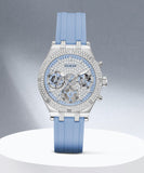  Shop Authentic Guess Heiress Diamonds Blue Dial Blue Rubber Strap Watch for Women - GW0407L1 - Luxxuri