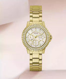  Shop Authentic Guess Crown Jewel Diamonds White Dial Gold Steel Strap Watch for Women - GW0410L2 - Luxxuri