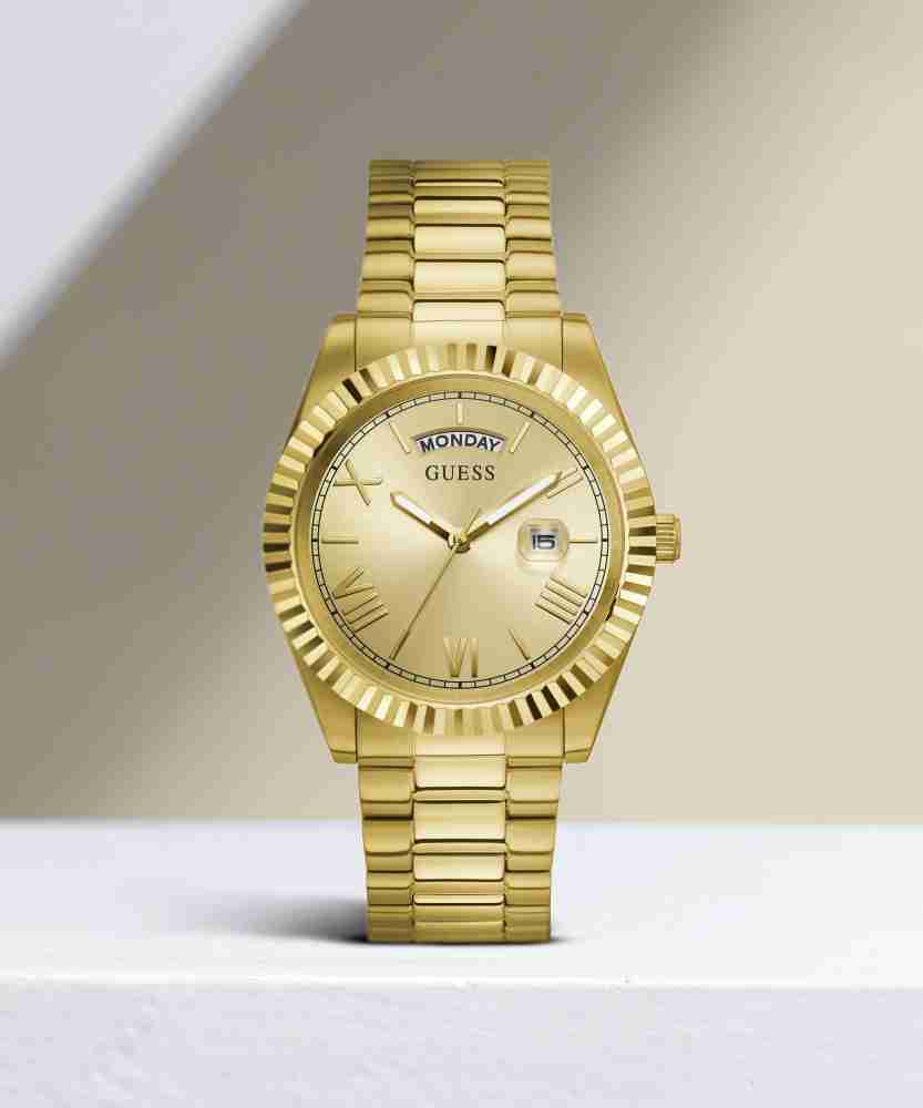  Shop Authentic Guess Connoisseur Gold Dial Gold Steel Strap Watch for Men - GW0265G2 - Luxxuri