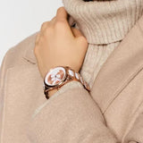  Shop Authentic Michael Kors Janelle Three Hand Rose Gold Dial Two Tone Steel Strap Watch For Women - MK7134 - Luxxuri