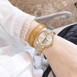  Shop Authentic Michael Kors Gabbi Crystals Gold Dial Gold Steel Strap Watch For Women - MK3985 - Luxxuri
