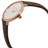  Shop Authentic Michael Kors Pyper Quartz Silver Dial Brown Leather Strap Watch for Women - MK1036 - Luxxuri