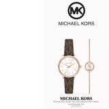  Shop Authentic Michael Kors Pyper Quartz Silver Dial Brown Leather Strap Watch for Women - MK1036 - Luxxuri