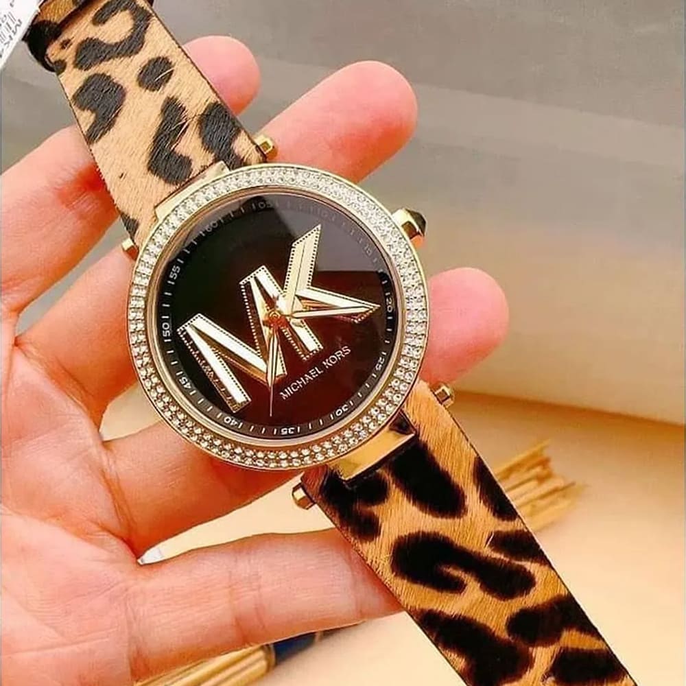  Shop Authentic Michael Kors Parker Black Dial Cheetah Print Brown Leather Strap Watch For Women - MK4723 - Luxxuri