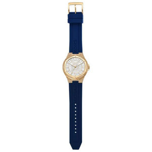  Shop Authentic Michael Kors Lennox Three Hand White Dial Blue Silicone Strap Watch For Women - MK7333 - Luxxuri