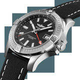  Shop Authentic Breitling Avenger Automatic GMT 43 Black Dial Black Nylon Strap Watch for Men - A32397101B1X1 - Luxxuri