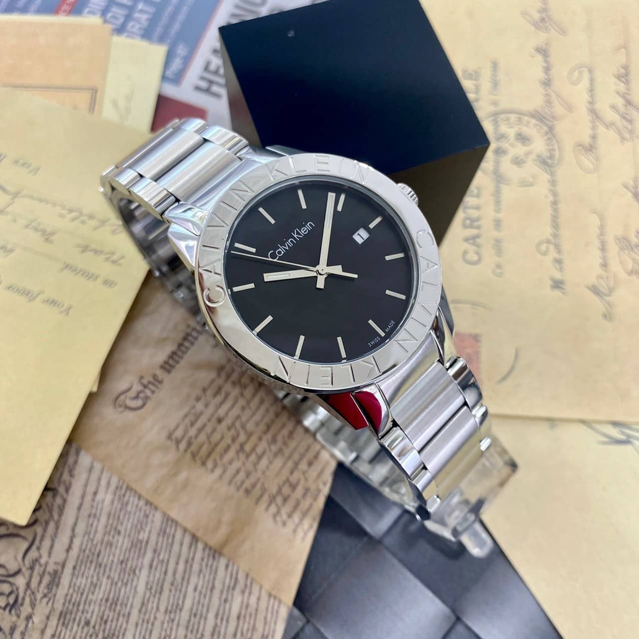  Shop Authentic Calvin Klein City Black Dial Silver Steel Strap Watch for Men - K7Q21141 - Luxxuri