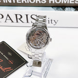  Shop Authentic Fossil Rye Automatic Skeleton Silver Dial Silver Steel Strap Watch for Women - BQ3753 - Luxxuri