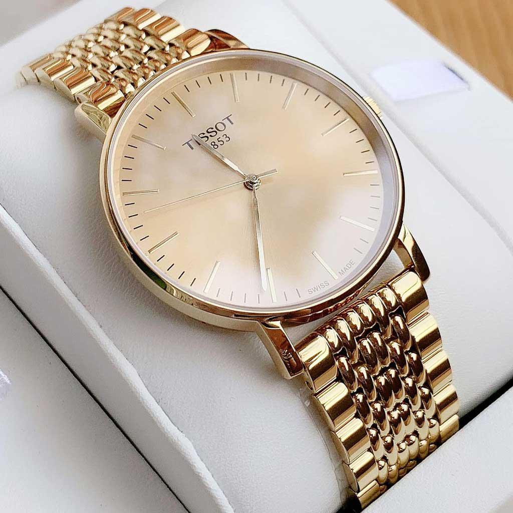  Shop Authentic Tissot T Classic Everytime Desire Small Gold Dial Gold Mesh Bracelet Watch For Women - T109.210.33.021.00 - Luxxuri