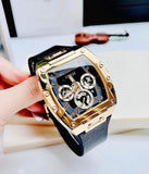 Shop Authentic Guess Phoenix Multifunction Black Dial Black Leather Strap Watch for Men - GW0202G1 - Luxxuri