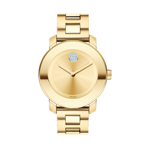 Shop Authentic Movado Bold Gold Dial Yellow Gold Steel Strap Watch for Women - 3600104 - Luxxuri