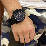  Shop Authentic Diesel Mega Chief Chronograph Black Steel Strap Watch For Men - DZ4283 - Luxxuri