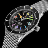  Shop Authentic Breitling Superocean Heritage '57 Black Dial Silver Mesh Bracelet Watch for Men - A103701A1B1A1 - Luxxuri