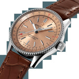  Shop Authentic Breitling Navitimer Automatic 35 Brown Dial Brown Leather Strap Watch for Men - A17395201K1P1 - Luxxuri