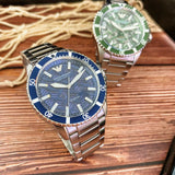  Shop Authentic Emporio Armani Meccanico Automatic Blue Dial Silver Steel Strap Watch For Men - AR60059 - Luxxuri