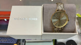  Shop Authentic Michael Kors Addyson Quartz Gold Dial Gold Leather Strap Watch for Women - MK2952 - Luxxuri