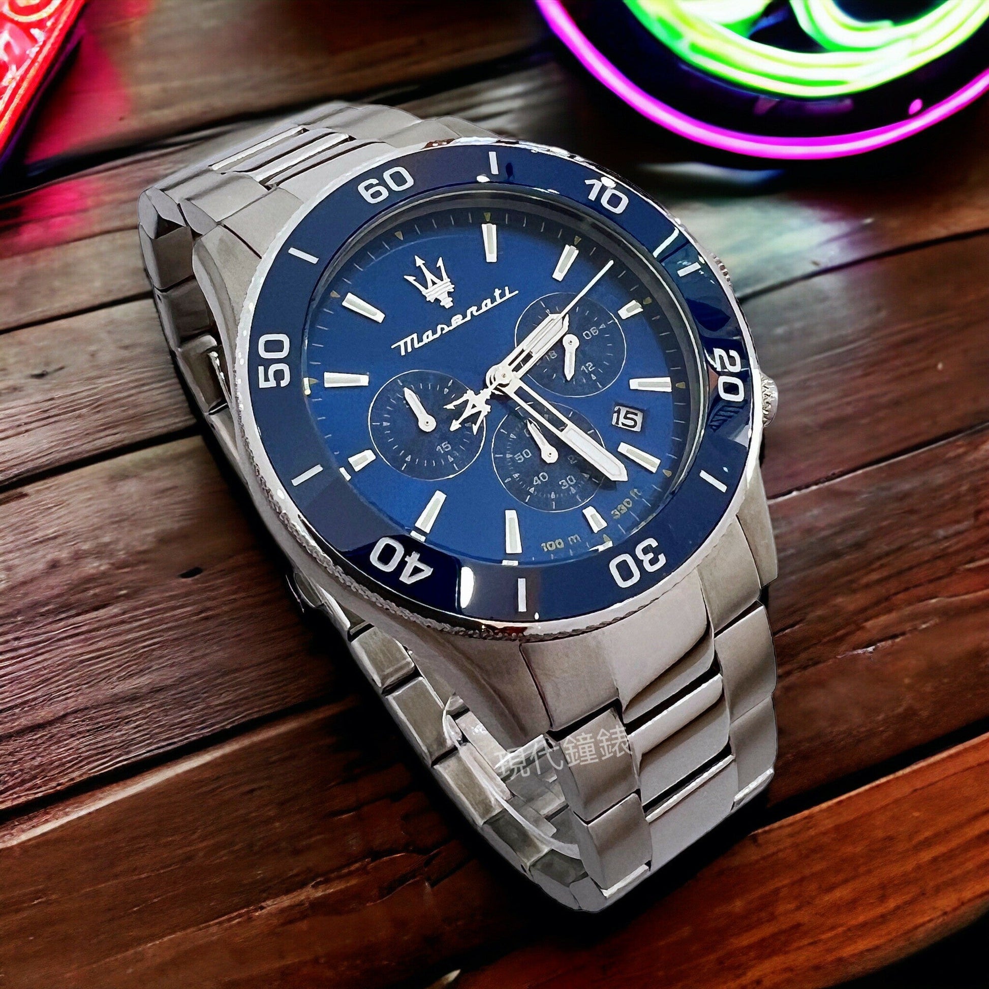  Shop Authentic Maserati Competizione Chronograph Blue Dial Silver Steel Strap Watch For Men - R8873600002 - Luxxuri